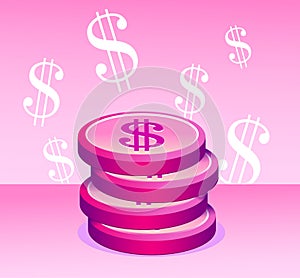 Pink Money, Gay coin, LGBT Pride, Homossexual, LGBTQI photo