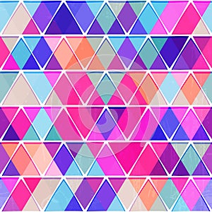 Pink mosaic seamless pattern