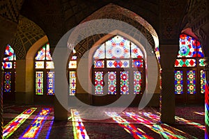 Pink mosque in Shiraz, Iran