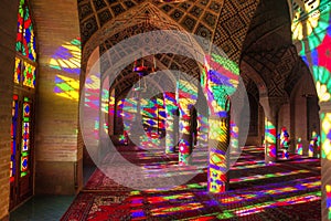 Pink mosque in Shiraz, Iran