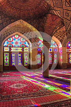 Pink mosque in Shiraz, Iran