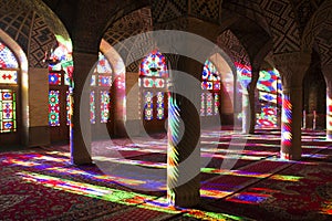 Pink mosque in Shiraz, Iran