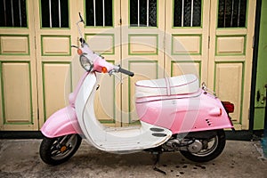 Pink motorbike