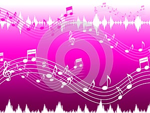 Pink Music Background Shows Rap Rock Or RandB