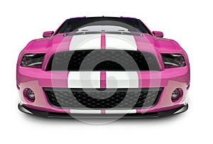 Pink Mustang Muscle Car