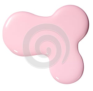 Pink nail polish blob