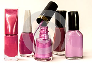 Pink Nail Polish Bottles