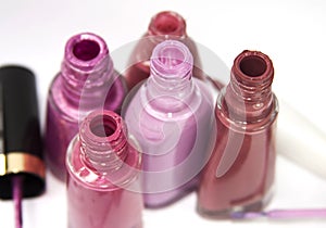 Pink Nail Polish Bottles