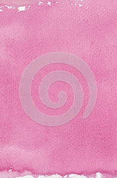 Pink natural handmade watercolour aquarelle painting texture, vertical textured watercolor paper macro closeup copy space