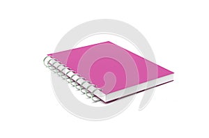Pink Notebook 3d Rendering On White