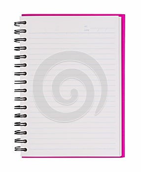 Pink notebook