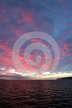 A Pink ocean sunrise in Kangaroo Island ,South Australia