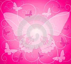 Pink Opaque Butterfly Background photo