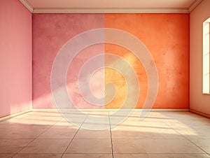 pink and orange painted wall texture