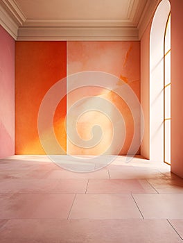 pink and orange painted wall texture