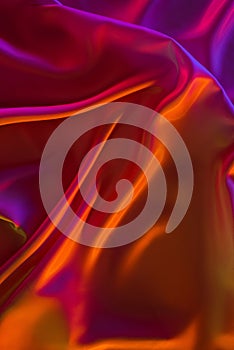 pink and orange shiny satin