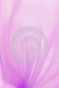 Pink organza fabric photo