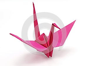 Pink origami bird img