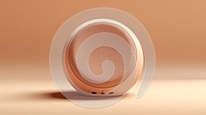 Pink Oval Speaker With Golden Light: Playful Character Design And Dreamy Textures