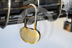 Pink Padlock in the shape of heart