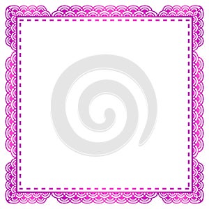 Pink page border design vector