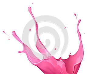 Pink paint splash