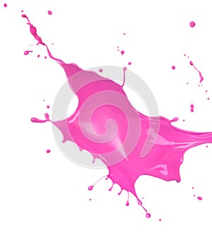 Pink paint splash