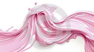 Pink paint splash isolated on white background. Generated AI