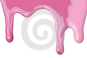 Pink paint on white