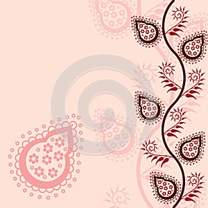 Pink paisley background