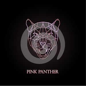 Pink panther logo design.