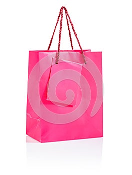 pink paper bag