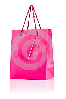 Pink paper bag