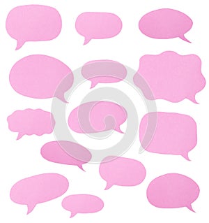 Paper Cut Outs of Speech Bubbles