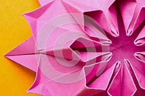 Pink paper dahlia flower