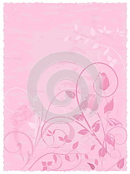 Pink Parchment Rose Design