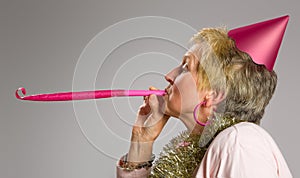 Pink party blower