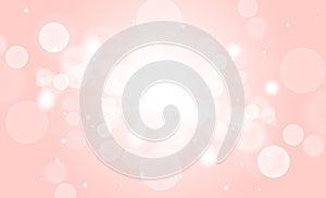 Pink pastel abstract texture background with white bokeh lights. blurred beautiful shiny Christmas new year, use wallpaper