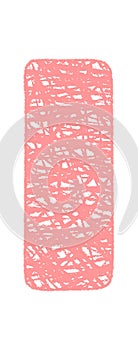 Pink Pastel Crayon Scribble Rectangle Frame