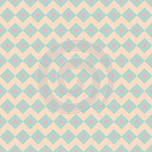 Pink pastel star, cute repeating illustration for textile and wrapping paper