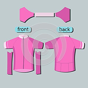 Pink pattern cycling jerseys template