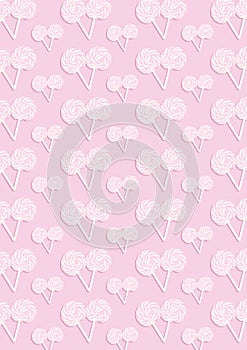The pink pattern of many candys