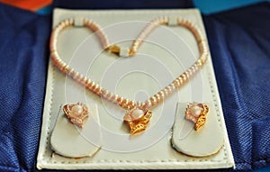 Pink Pearl set closeup, gift for women