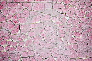 Pink peeling paint texture background