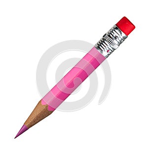 Pink pencil. Macro