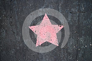 Pink pentagram star