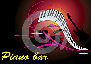 Pink piano bar photo