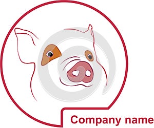 Pink pig logo