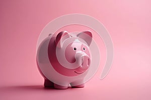 A pink piggy bank pink tax AI generation photo