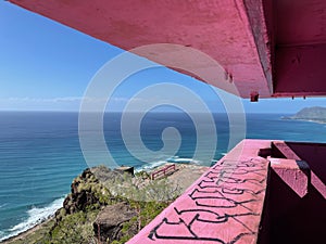 Pink Pillbox Oahu Hawaii Views